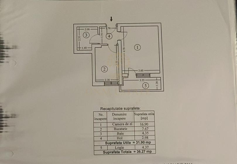 Garsonieră decomandată, mobilată în Lujerului