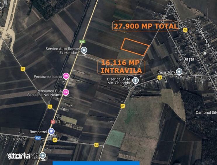 Teren de 27900 mp, în Secu
