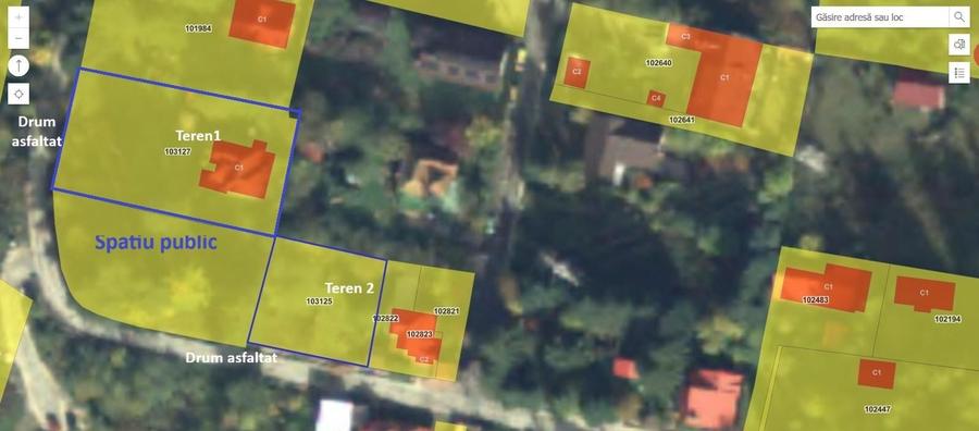 Teren Construcții intravilan de 1664 mp, în Central