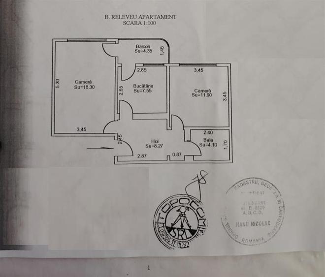 Apartament cu 2 camere decomandat în Călărași