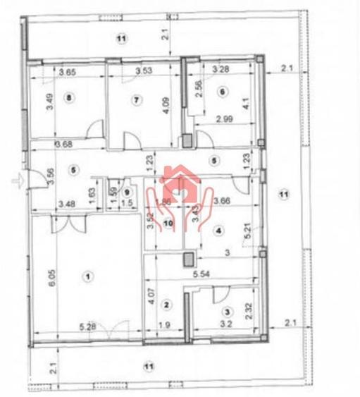Apartament cu 4 camere decomandat în Est