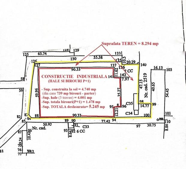 Spațiu industrial, de 5,075 mp, în Industrială