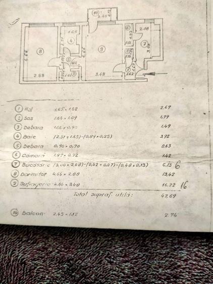 Apartament cu 2 camere semidecomandat în Central