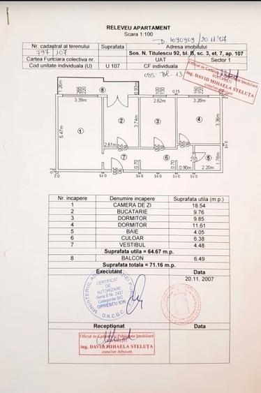 Apartament cu 3 camere decomandat în Banu Manta