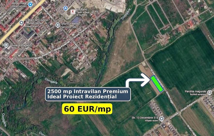 Teren Intravilan Premium 2.500 mp in Bragadiru Deschidere 110m, Ideal Proiect Reziden?ial - 3
