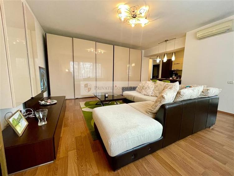 Apartament cu 2 camere semidecomandat, mobilat în Băneasa