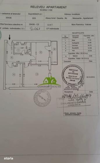 Apartament cu 2 camere în Traian