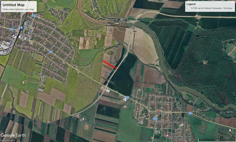 Teren Construcții extravilan de 8093 mp, în Fântânele