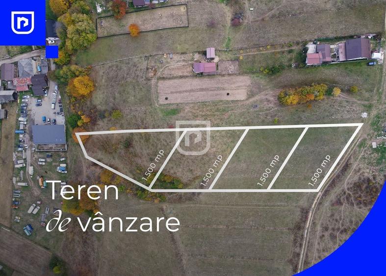 Teren Construcții extravilan de 1500 mp, în Nord