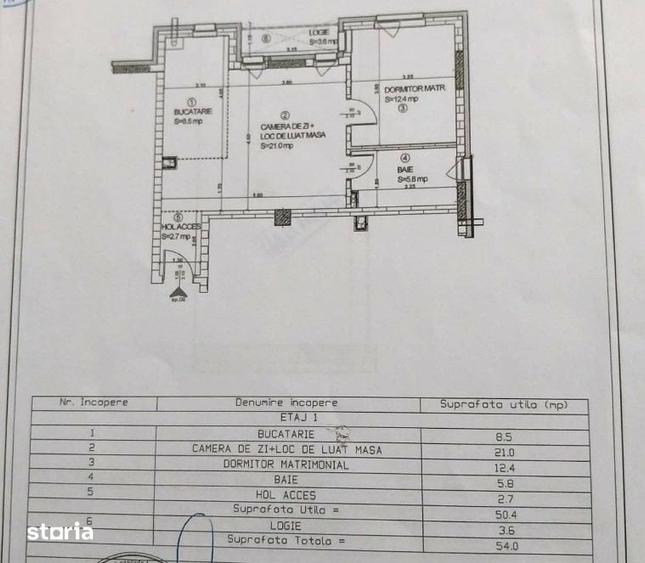 Apartament cu 2 camere în Florești