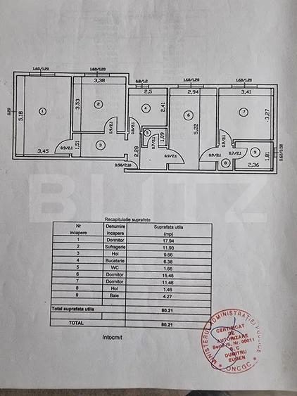 Apartament cu 4 camere semidecomandat, mobilat în Nicolina
