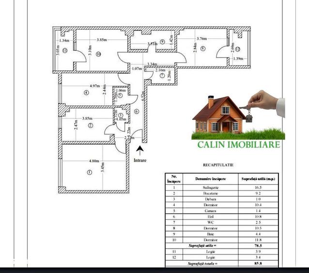 Apartament cu 4 camere decomandat în Galata