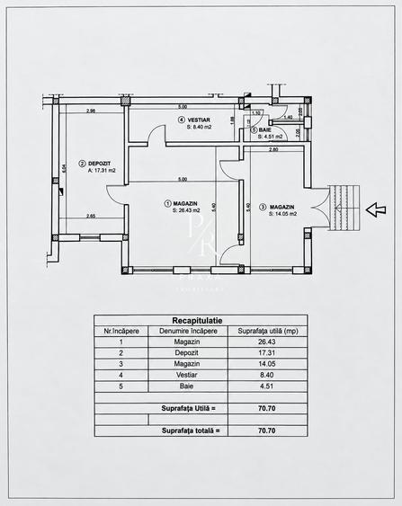 Spațiu comercial, de 70.699996948242 mp, în Florești