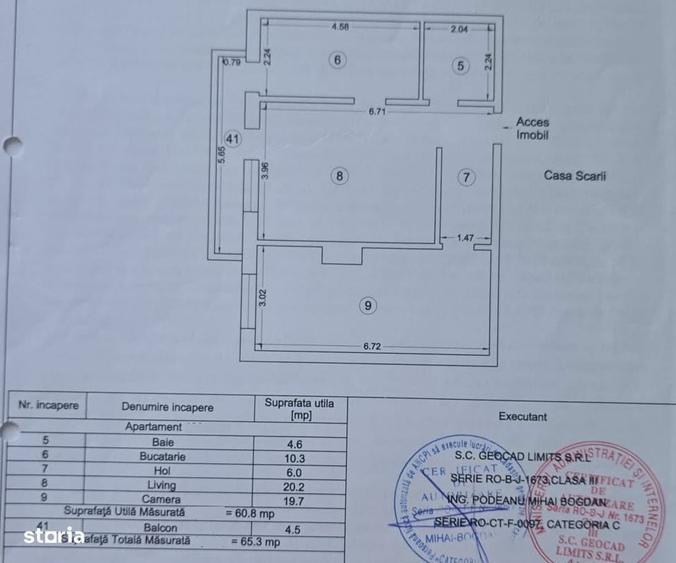 Apartament cu 2 camere decomandat în Brătianu