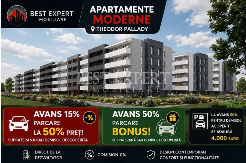 Apartament cu 2 camere semidecomandat în Theodor Pallady — fotografia 3