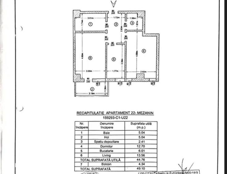Apartament cu 2 camere decomandat în Bucium