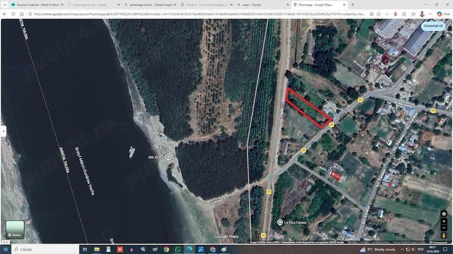 Teren de 1837 mp, în Peceneaga