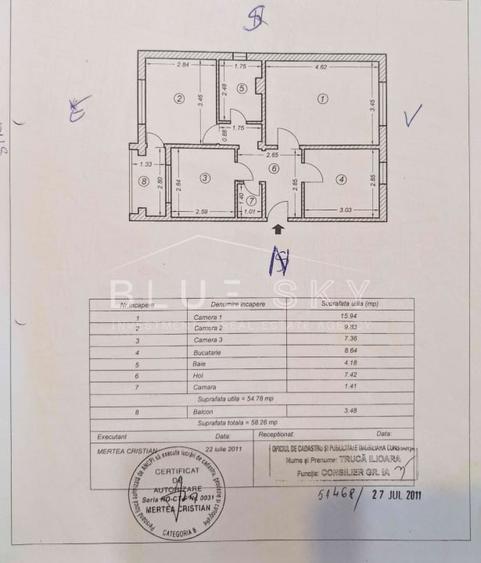 Apartament cu 3 camere decomandat, mobilat în Inel II