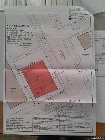 Teren de 520 mp, în Ultracentral