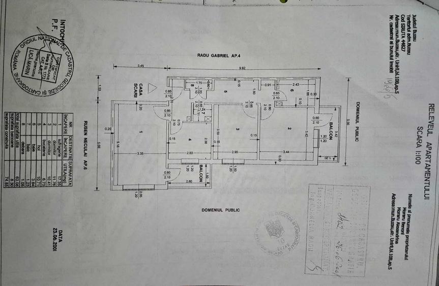 Apartament cu 3 camere decomandat în Exterior Vest