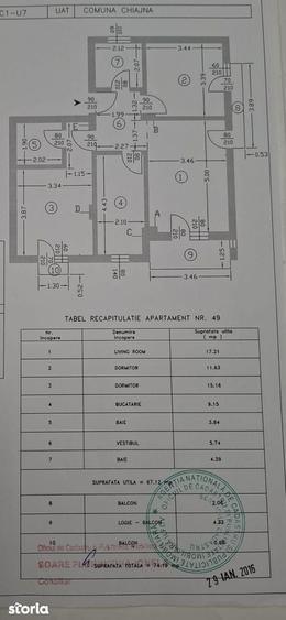 Apartament cu 3 camere decomandat în Chiajna