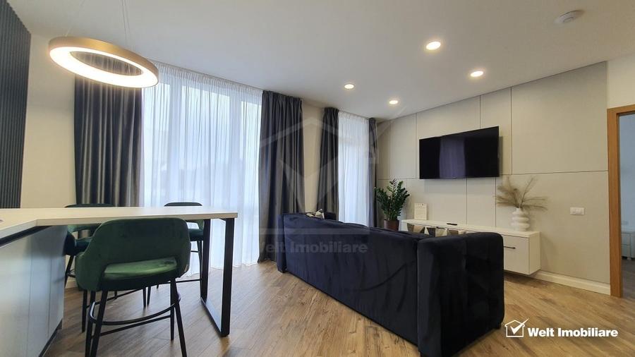 Apartament cu 2 camere semidecomandat, mobilat în Central