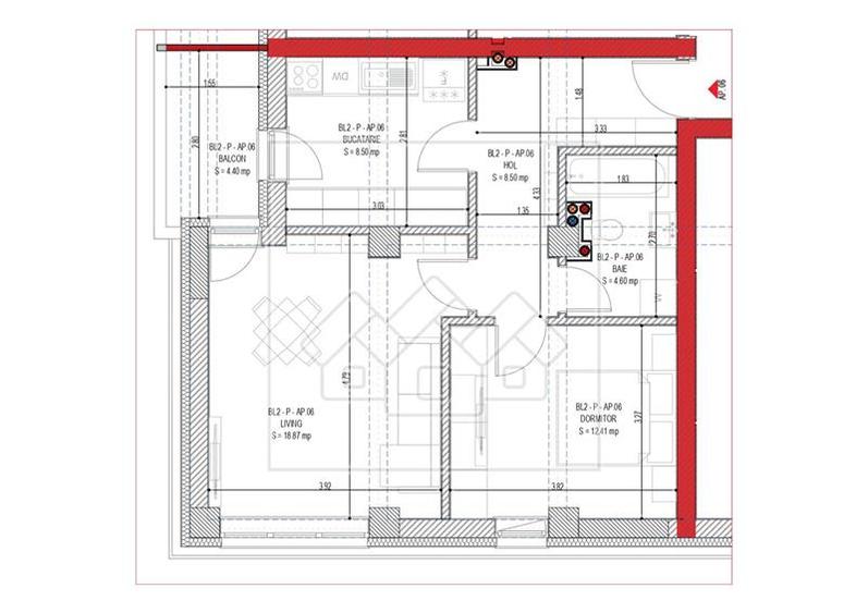 Apartament cu 2 camere decomandat în Exterior Vest