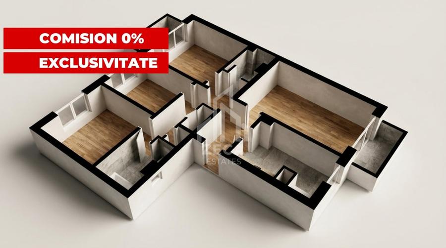 Apartament cu 4 camere | 81,5 mp | 2 bai | 2 Balcoane | Dunavat 14 | De Renovat - 4