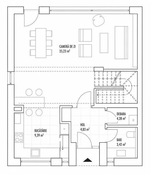 Duplex cu 5 camere cu Canalizare în Bună Ziua