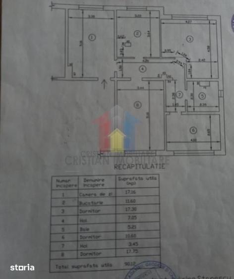 Apartament cu 4 camere în Buzaului