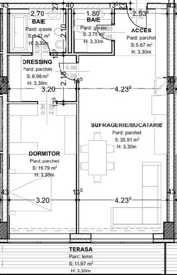 Apartament de Lux | 89,8 mp utili | 2 băi | Terasă 12 mp | Etaj 1 - 1