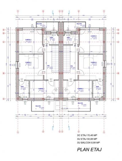 Duplex cu 4 camere cu Canalizare în Popești