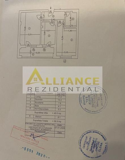 Apartament cu 2 camere decomandat, mobilat în Metalurgiei