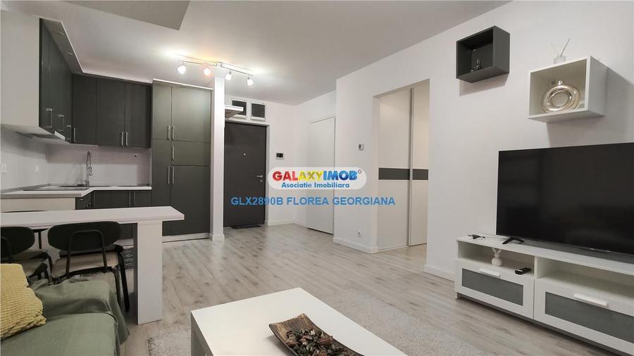 Apartament cu 2 camere semidecomandat, mobilat în Băneasa