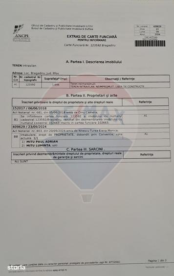 Teren de 2944 mp, în Central
