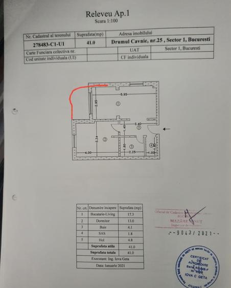Apartament cu 2 camere decomandat, mobilat în Bucureștii Noi