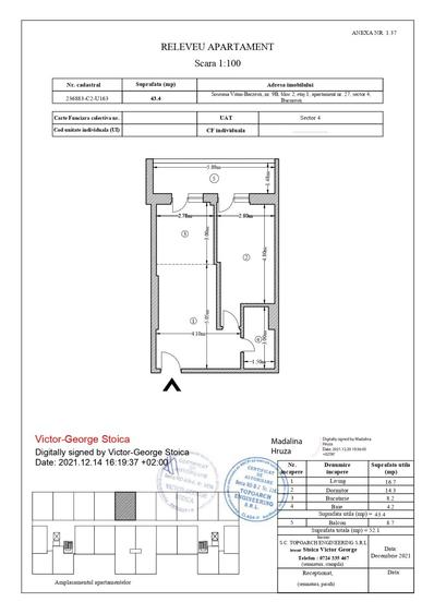 Apartament cu 2 camere în Vitan-Bârzești