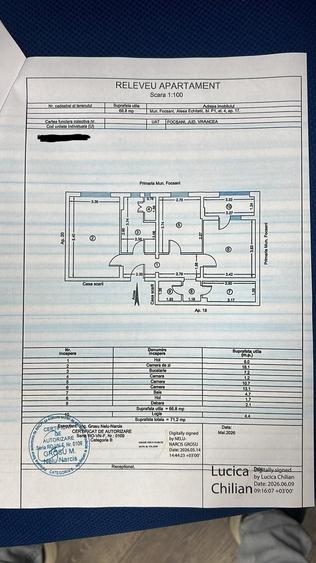 Apartament cu 3 camere decomandat în Sud