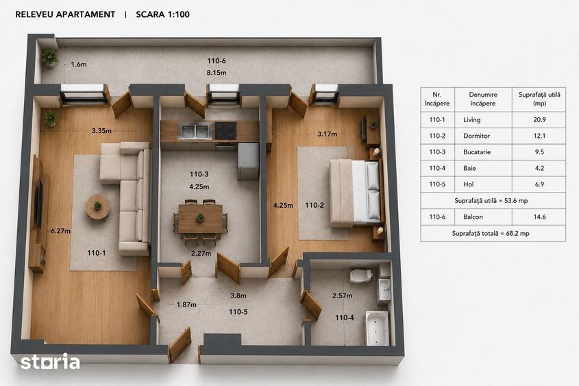 Apartament cu 2 camere decomandat în Theodor Pallady