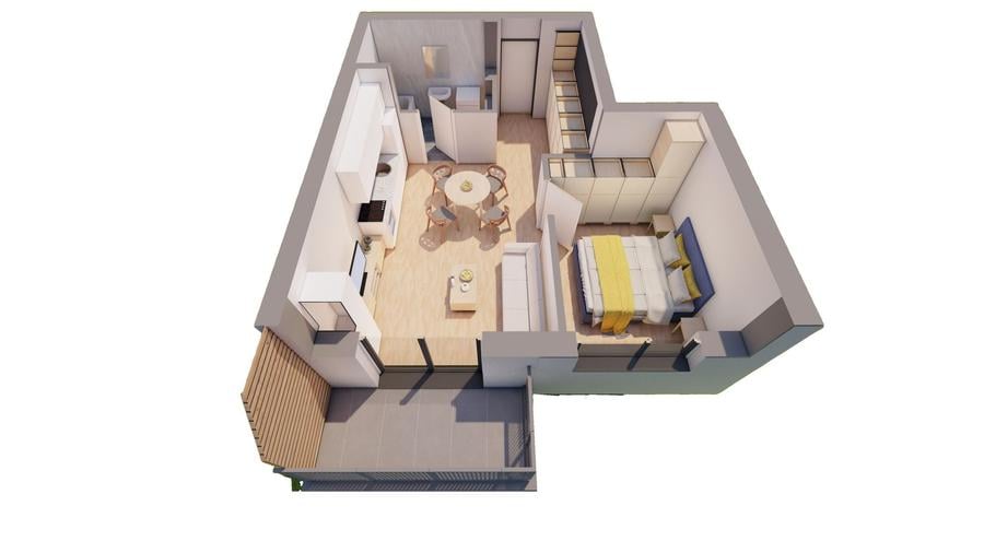 Apartament cu 2 camere în 6 Vânători