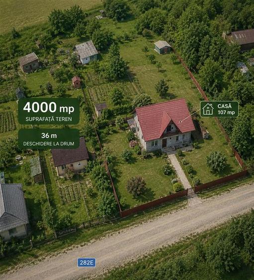 Casă cu 3 camere cu Teren 4000 Mp în Periferie