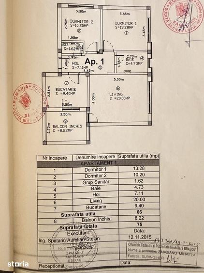 Apartament cu 3 camere decomandat în Sânpetru