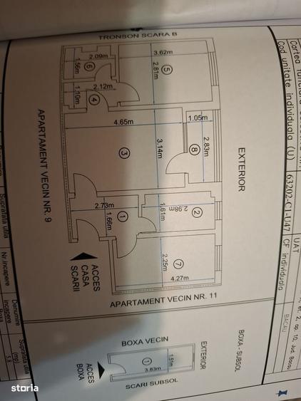 Apartament cu 3 camere semidecomandat în Cornișa