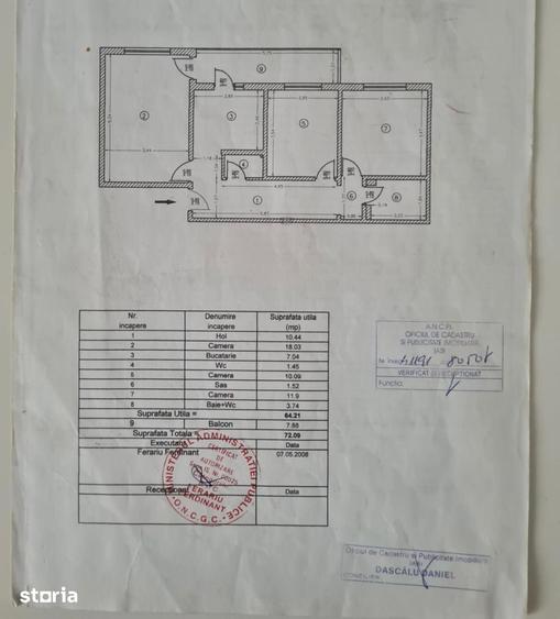 Apartament cu 3 camere decomandat în Central