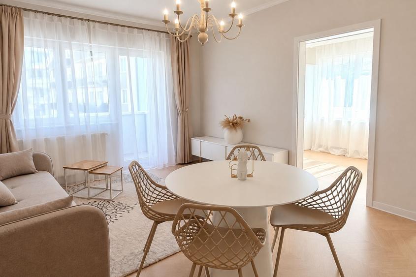 Apartament cu 2 camere semidecomandat, mobilat în Florești
