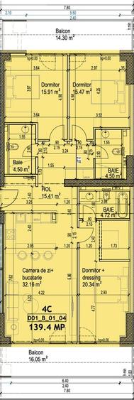 Apartament cu 4 camere în Central