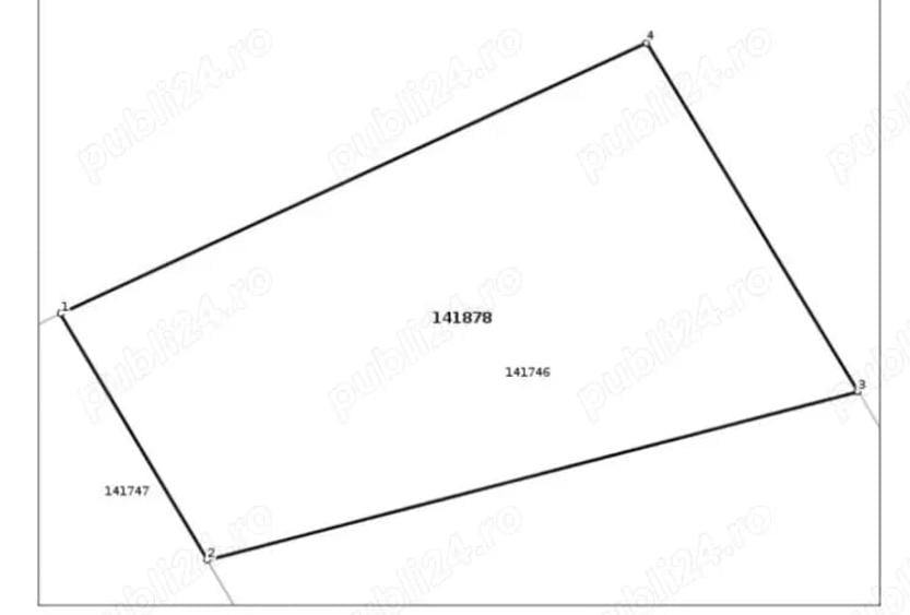 Teren de 4200 mp, în 1848
