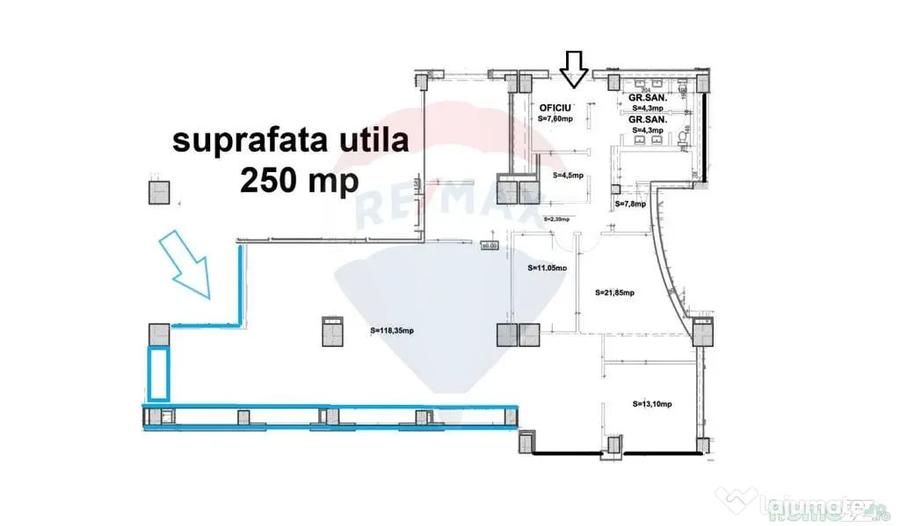 Spațiu comercial, de 250 mp, în Ultracentral