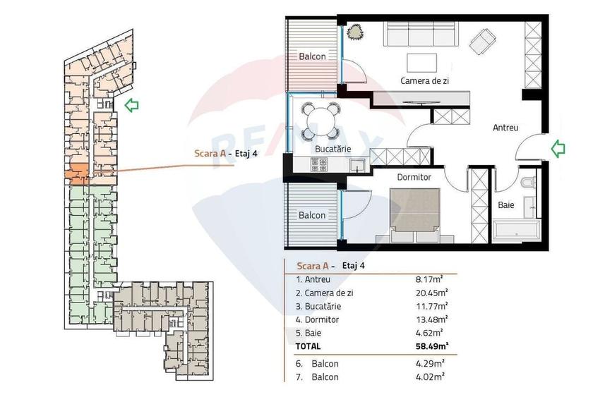 Apartament nou de vanzare 58 mp Soporului Comision 0% - 6
