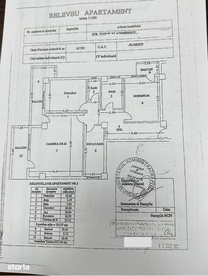 Apartament cu 3 camere în Central